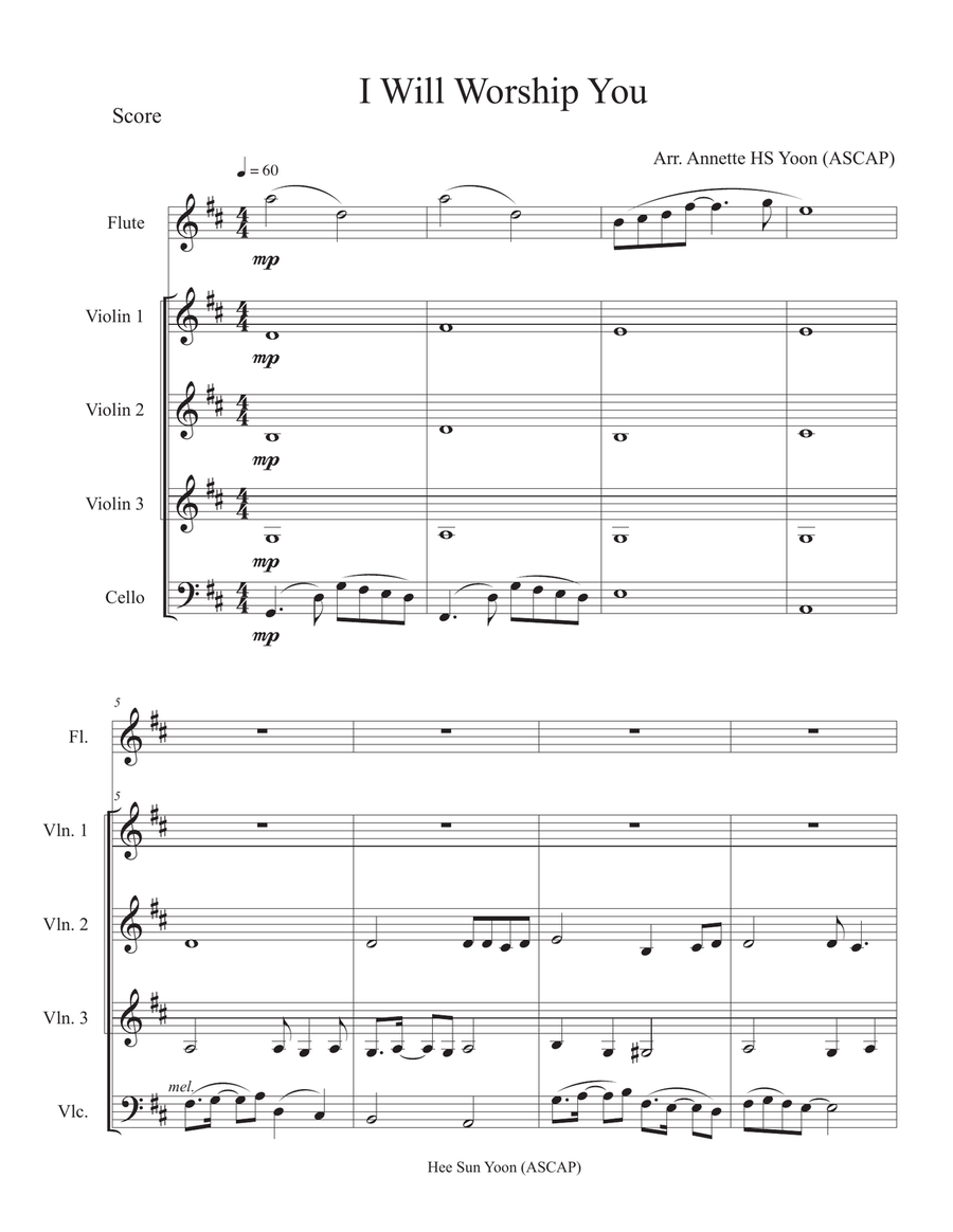 I Will Worship You Small Ensemble scores gallery preview page 1
