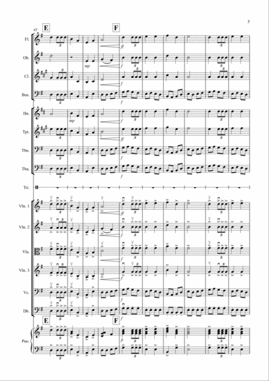 March (fantasia from Nutcracker) for School Orchestra Full Orchestra scores gallery preview page 5