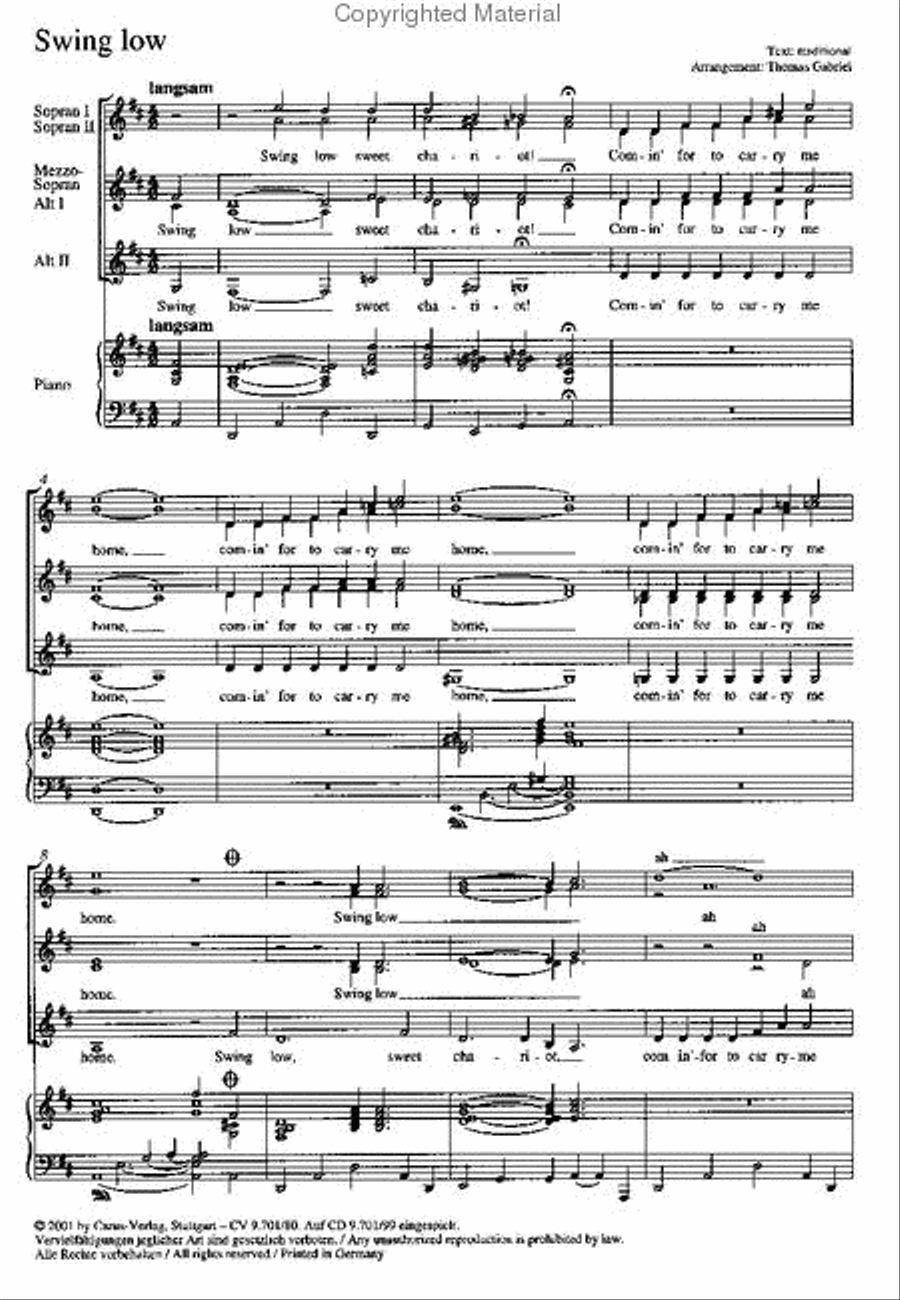 Swing low Women's Choir scores gallery preview page 2