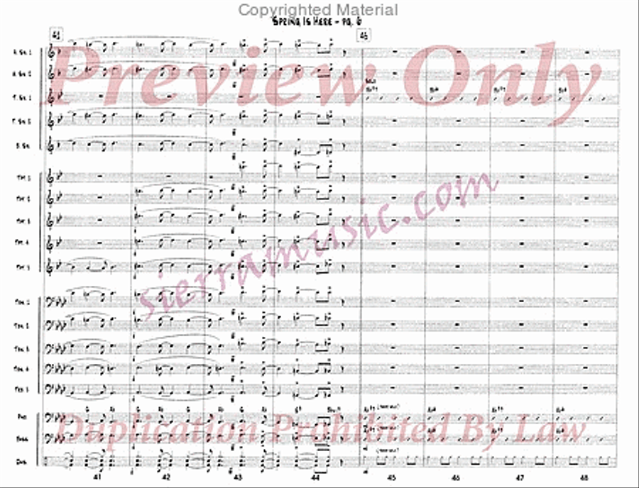 Spring Is Here Jazz Ensemble scores gallery preview page 7