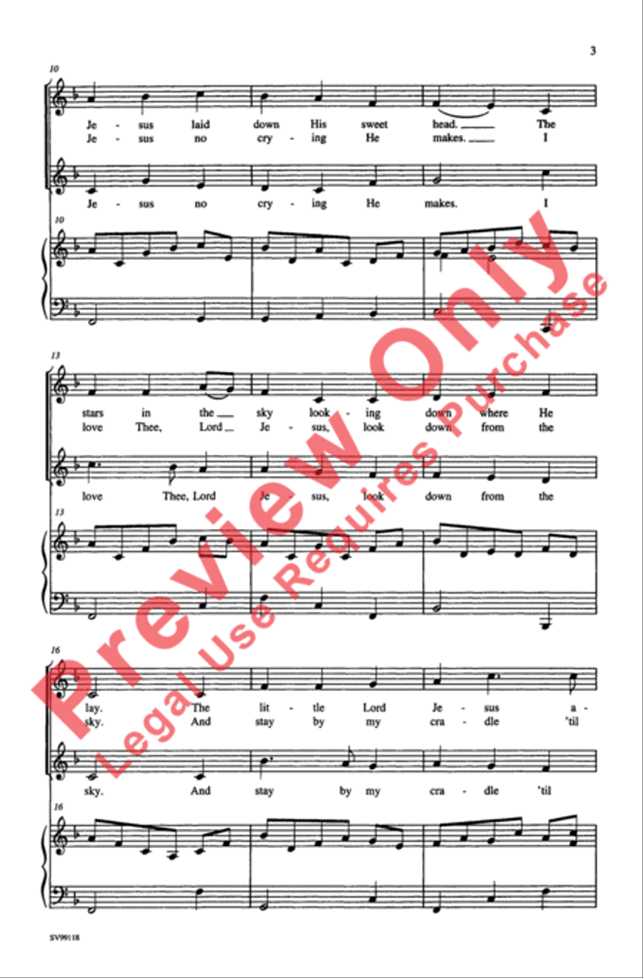 Away in a Manger Away in a Manger 2-Part scores gallery preview page 3