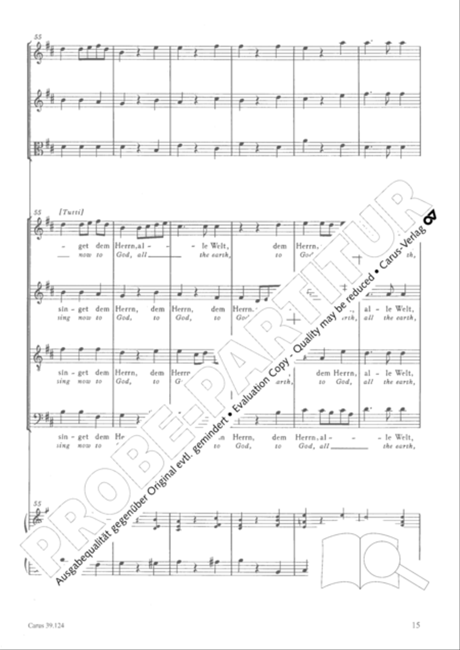 Sing to the Lord a new song (Singet dem Herrn ein neues Lied) 4-Part scores gallery preview page 16