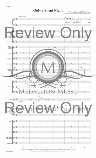 Only a Silent Night - Orchestral Score and CD with Printable Parts