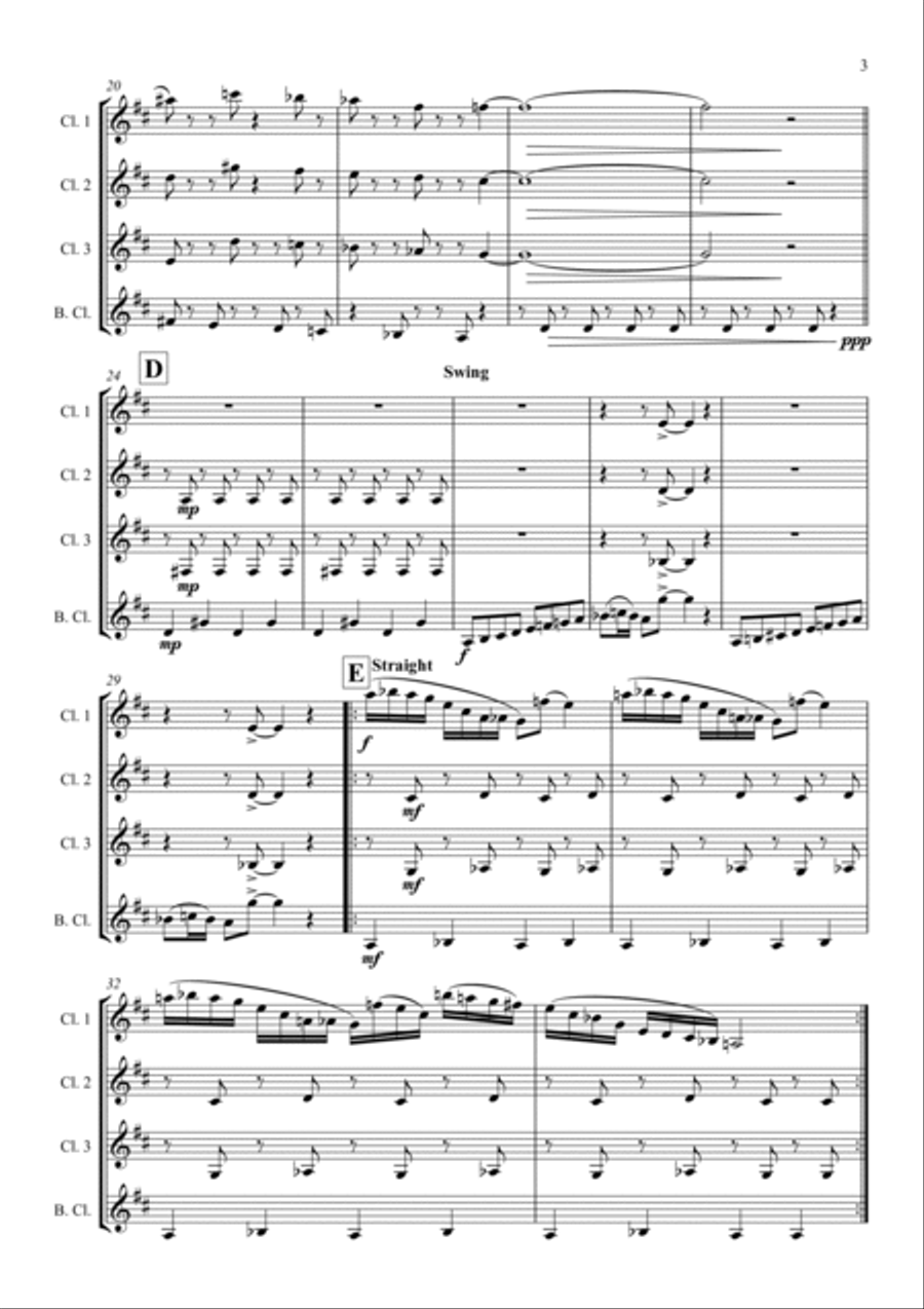 Rythme Futur Rythme Futur Clarinet Quartet scores gallery preview page 3