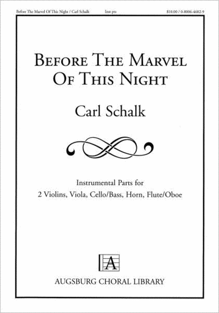 Before the Marvel of This Night (Instrumental Parts)