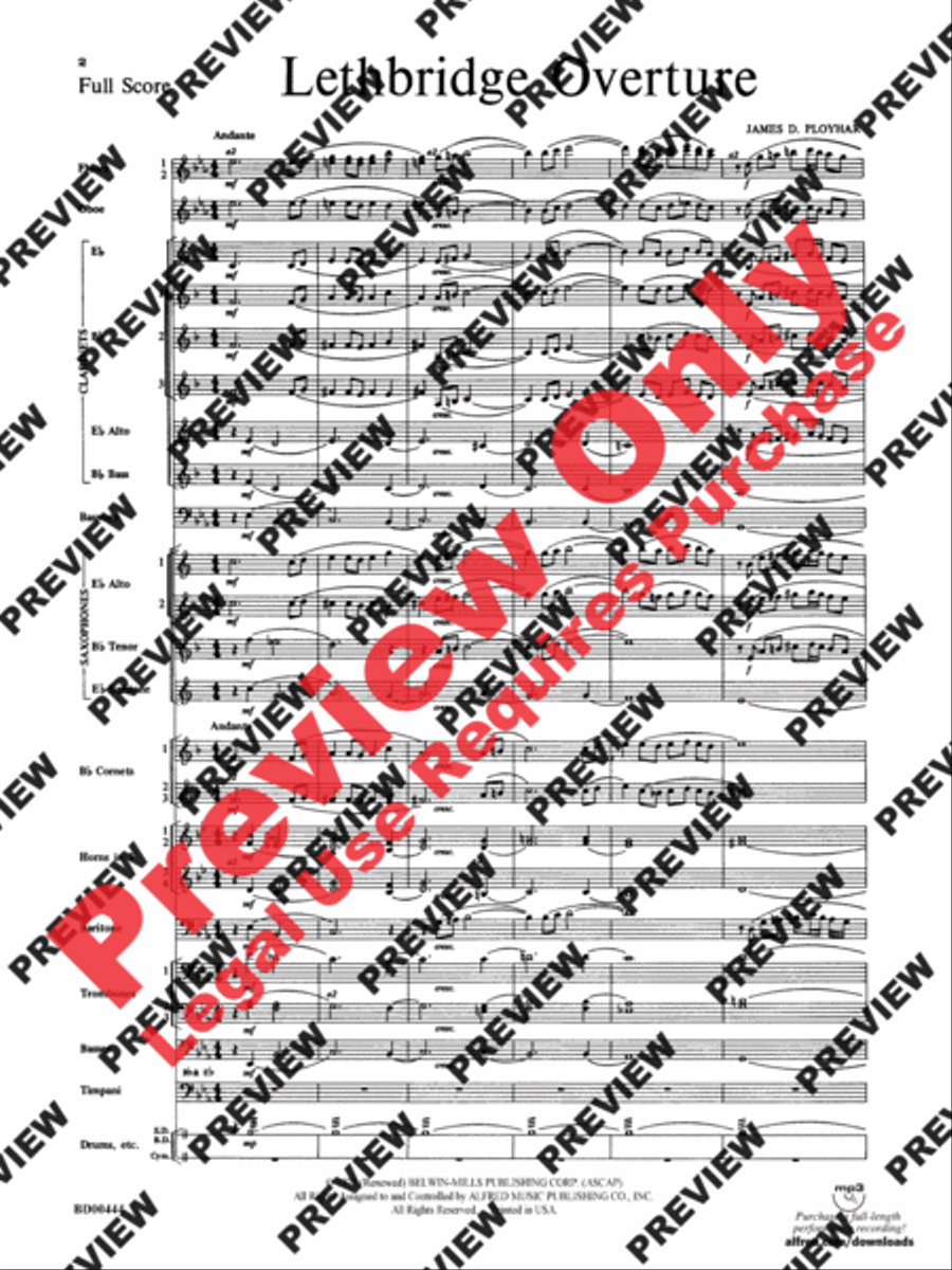 Lethbridge Overture Concert Band scores gallery preview page 3