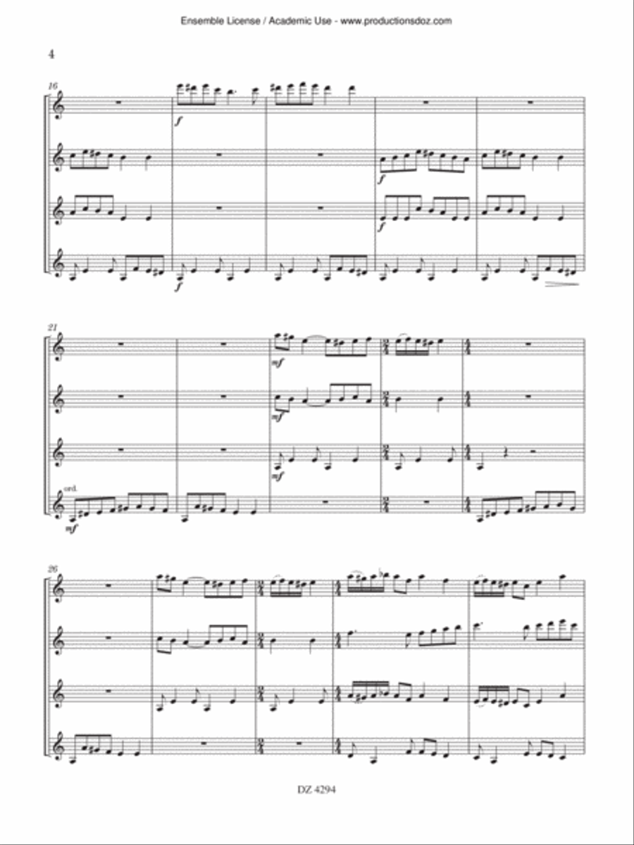 Vue du ciel Guitar Ensemble scores gallery preview page 4