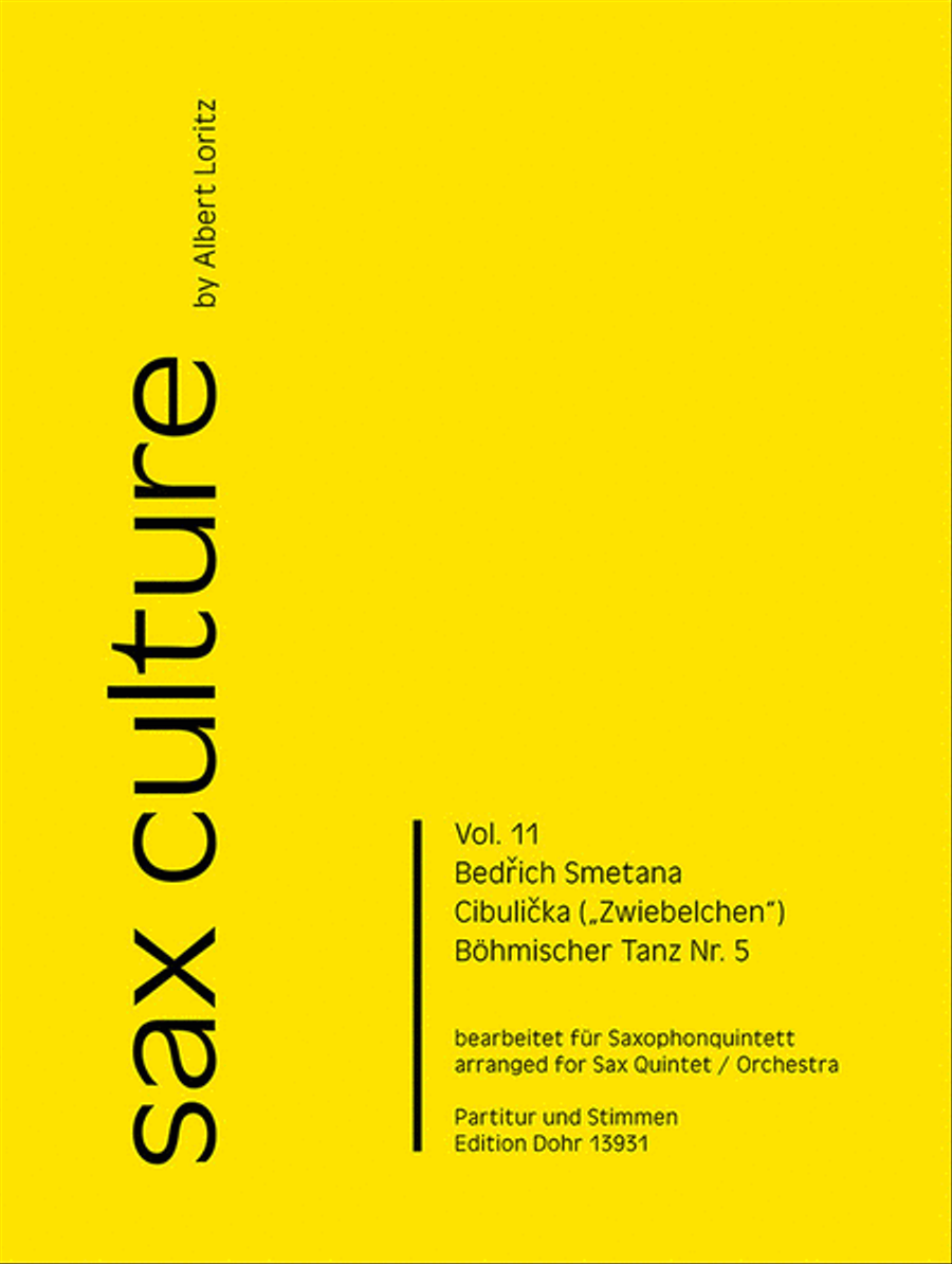 Cibulicka („Zwiebelchen) -Böhmischer Tanz Nr. 5- (für Saxophonquintett/Saxophonorchester) Saxophone Quintet scores gallery preview page 1