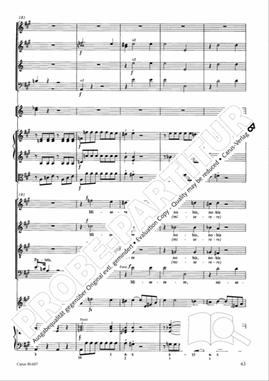Mass in time of war (Missa in tempore belli) 4-Part scores gallery preview page 73