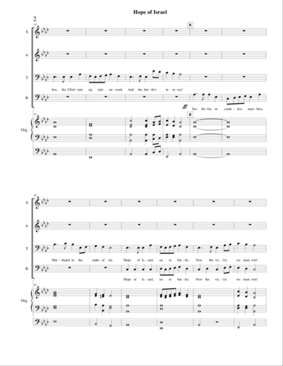 Hope of Israel Organ Solo scores gallery preview page 2