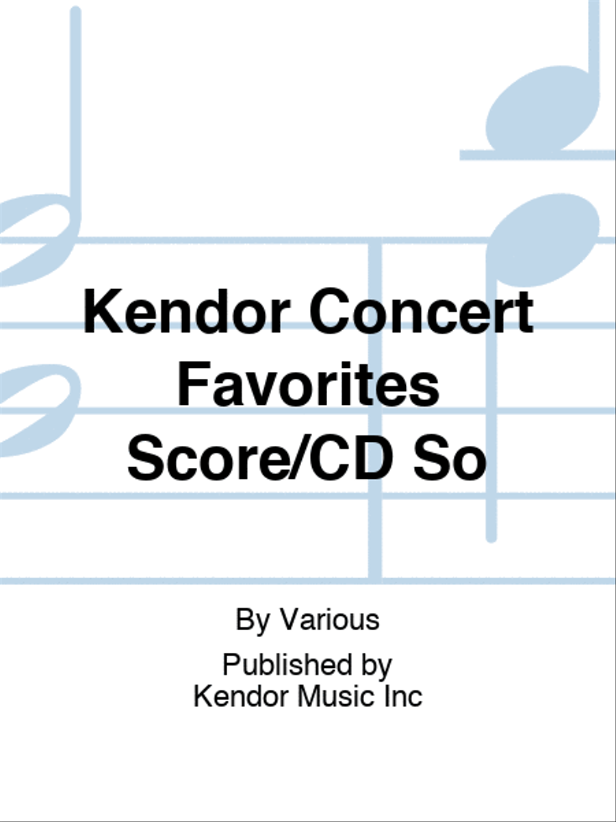 Kendor Concert Favorites Score/CD So Piano Solo scores gallery preview page 1