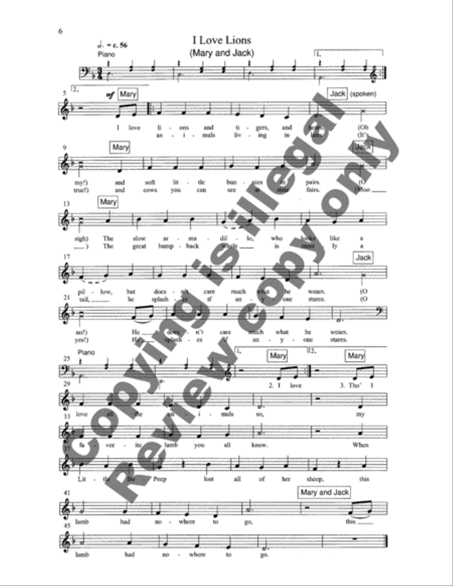 A Backpack Opera: Mother Goose Avenue Choir scores gallery preview page 3