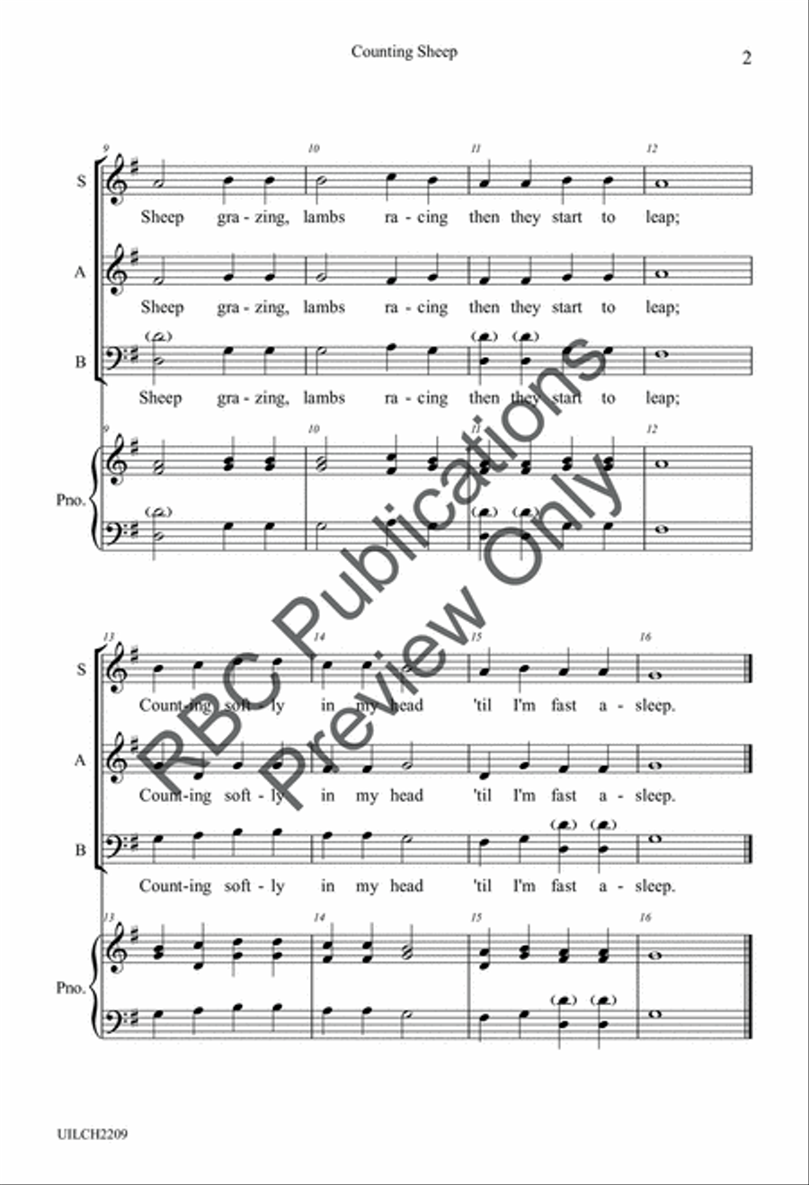 Counting Sheep 3-Part scores gallery preview page 4