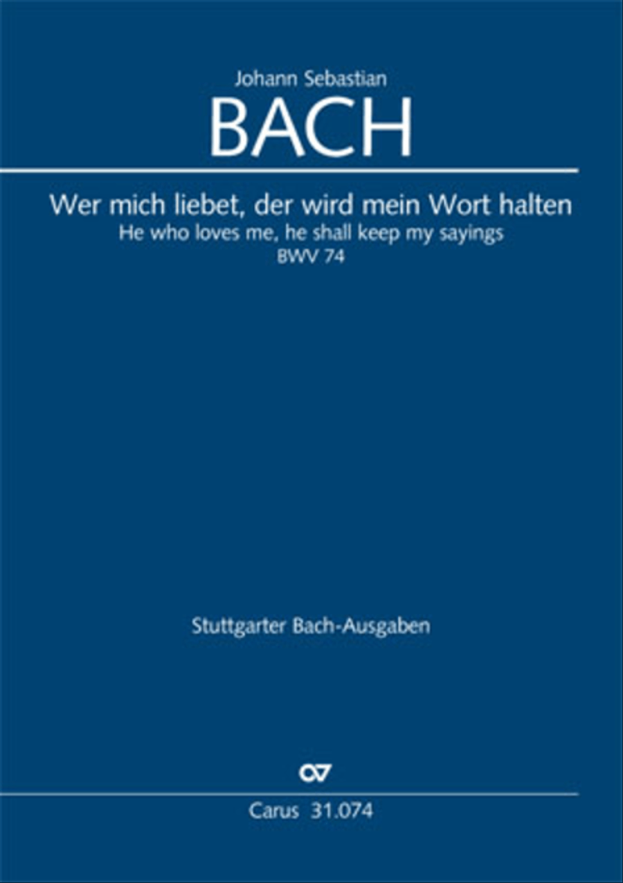 He who loves me, he will keep my saying (Wer mich liebet, der wird mein Wort halten) 4-Part scores gallery preview page 1