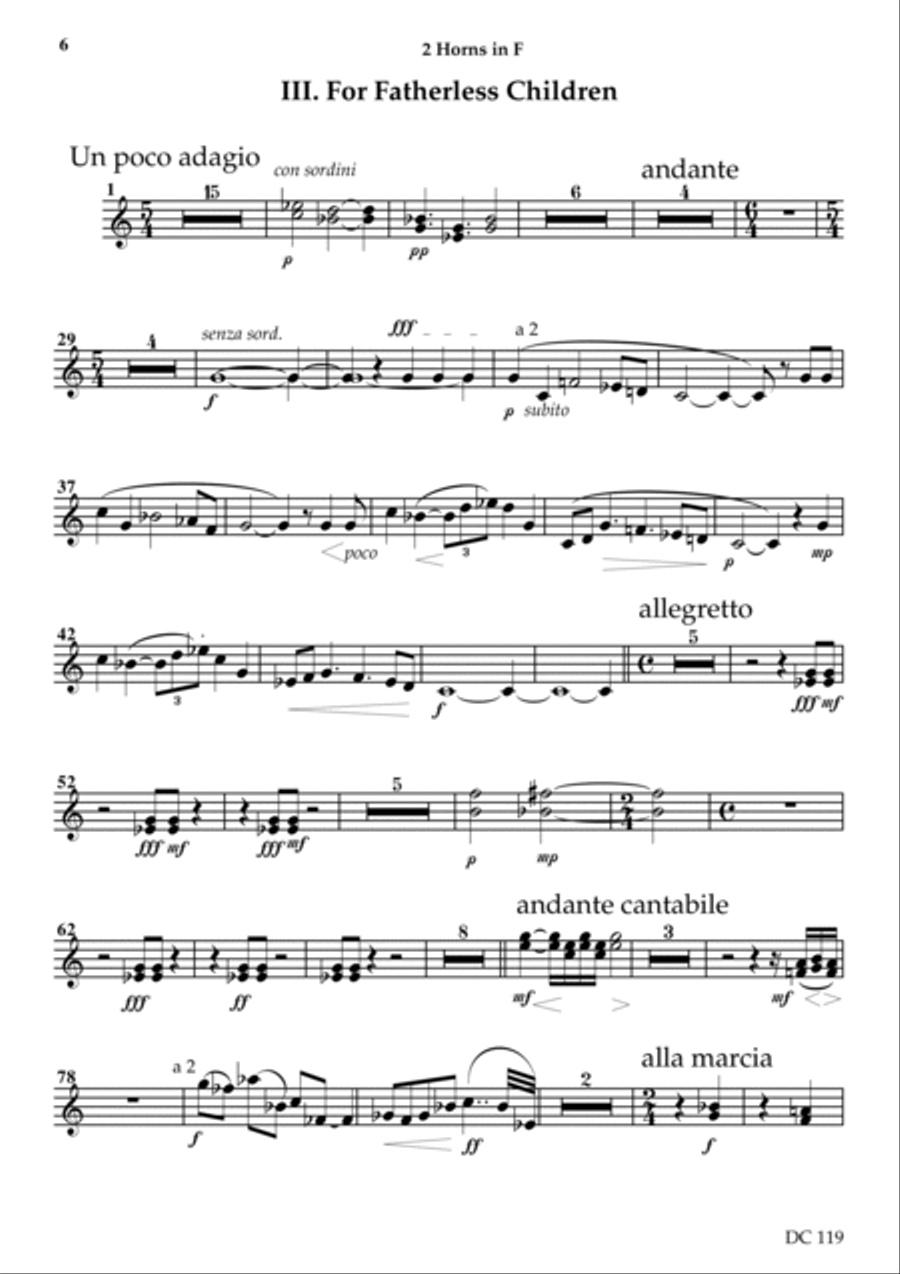 The Children of Prague - brass and percussion parts Small Ensemble scores gallery preview page 5