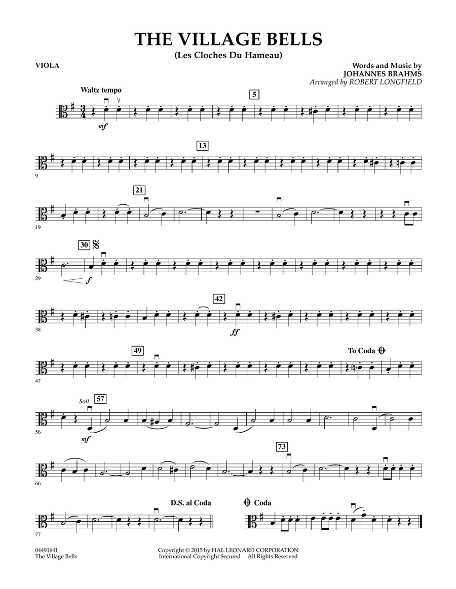 The Village Bells (Les Cloche du Hameau) - Viola