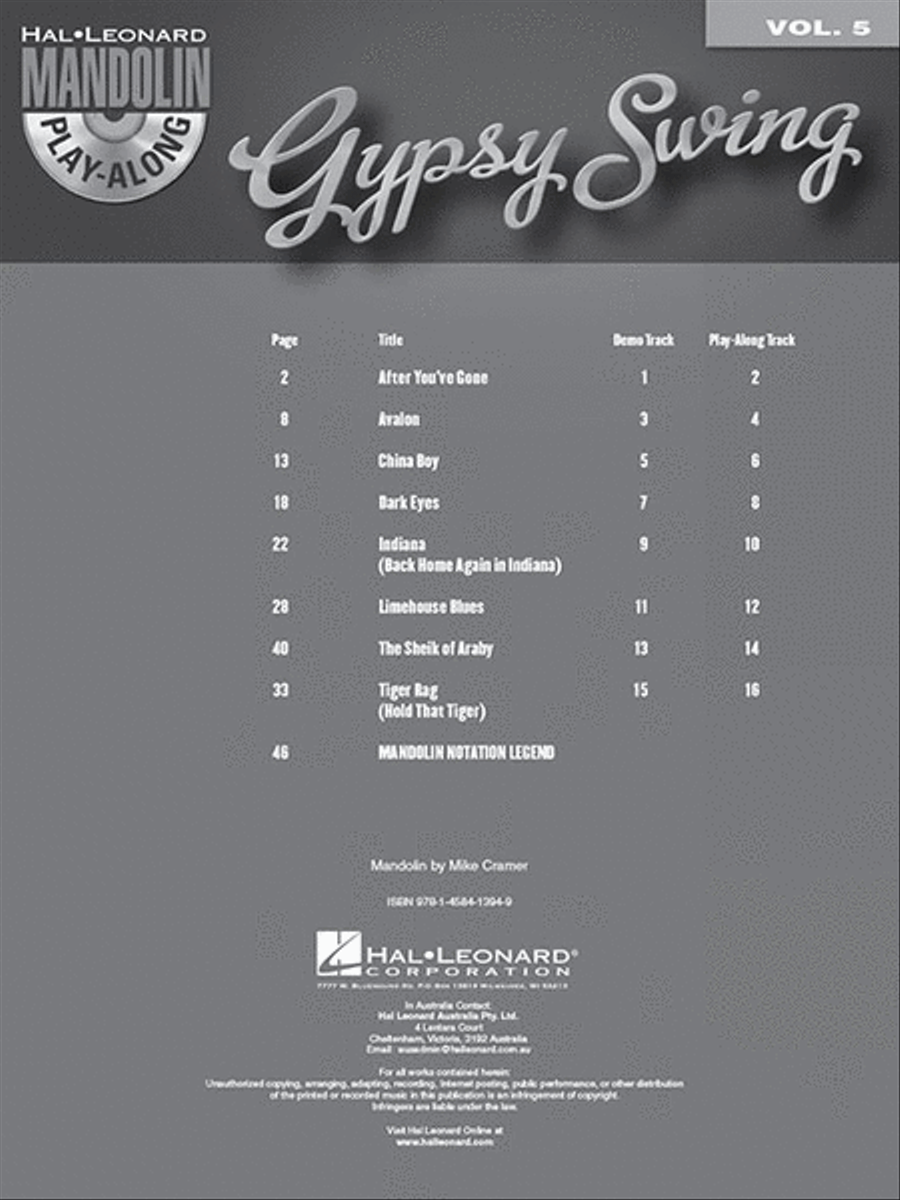 Gypsy Swing Guitar Tablature scores gallery preview page 2