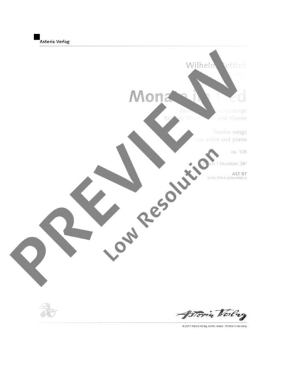 Monate im Lied Low Voice scores gallery preview page 2