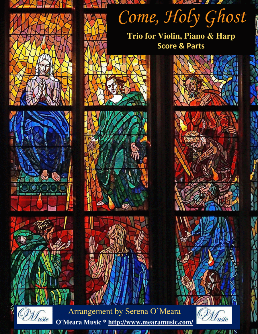 Come, Holy Ghost, Trio for Violin, Harp, Piano Pedal Harp scores gallery preview page 1