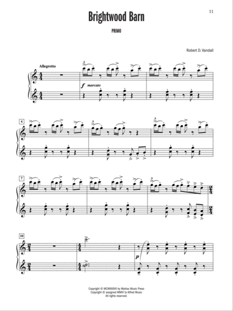 Celebrated Piano Duets, Book 5 Small Ensemble scores gallery preview page 4