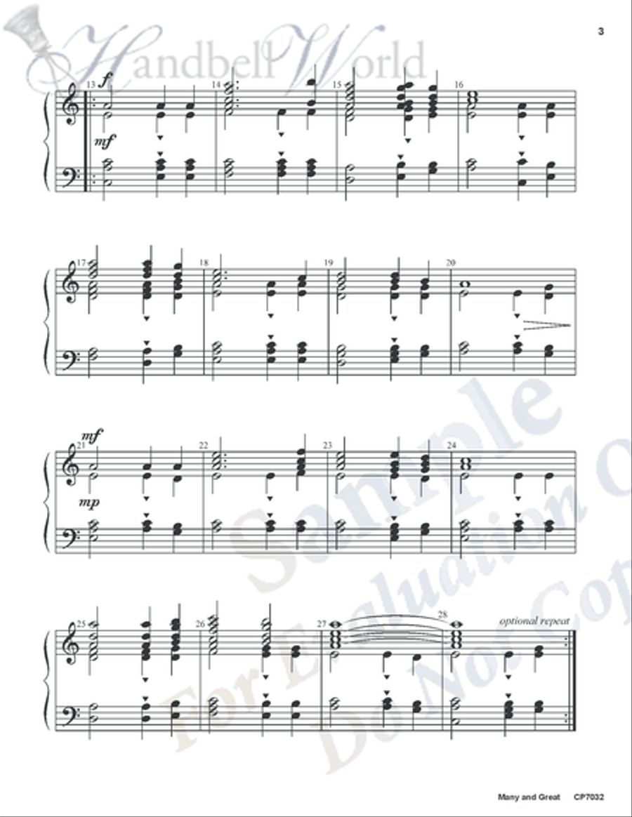 Many and Great 3-Octaves scores gallery preview page 6