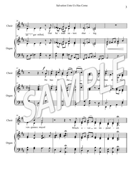 Salvation Unto Us Has Come (Handbells, 2-part Choir, Organ, Congregation) image number null