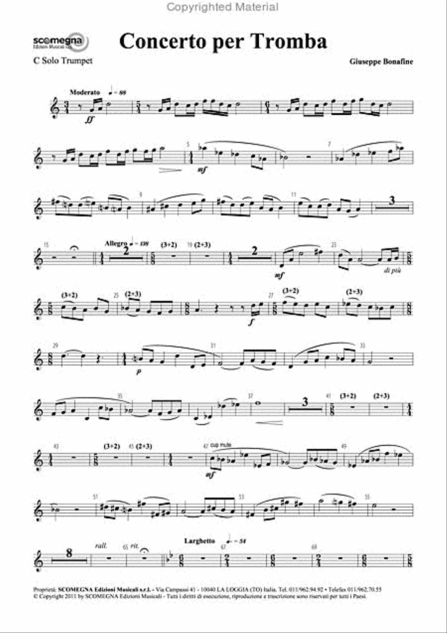 Trumpet Concerto Concert Band scores gallery preview page 3
