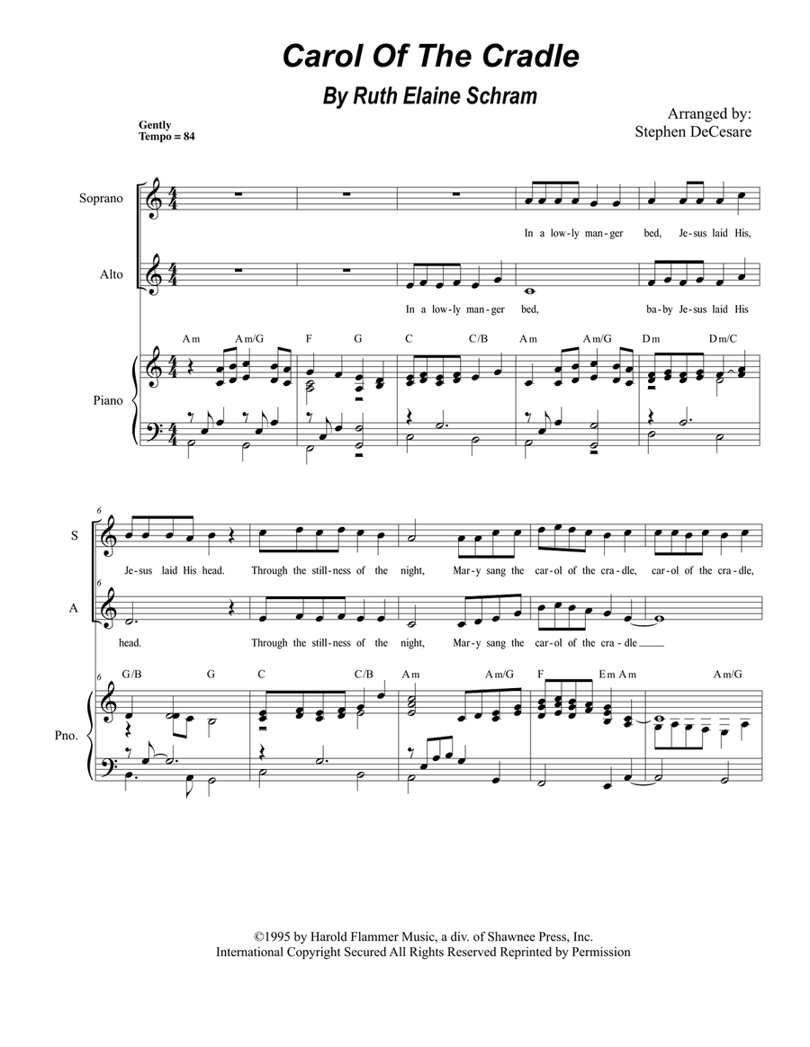 Carol Of The Cradle SA scores gallery preview page 1
