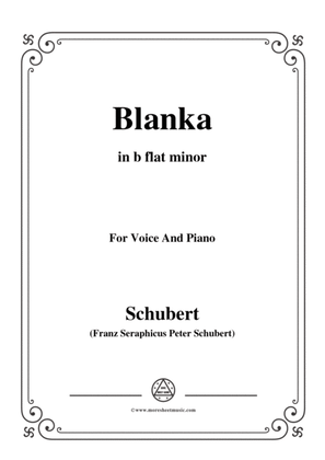 Schubert-Blanka,in b flat minor,for Voice&Piano