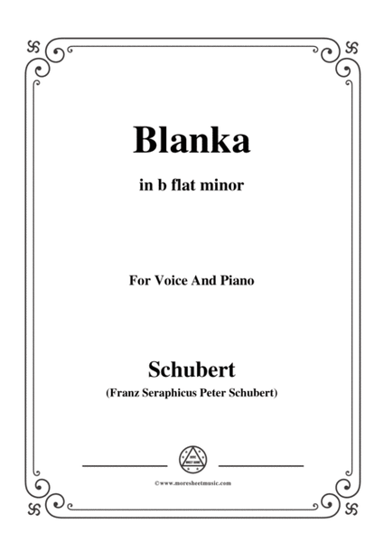Schubert-Blanka,in b flat minor,for Voice&Piano image number null