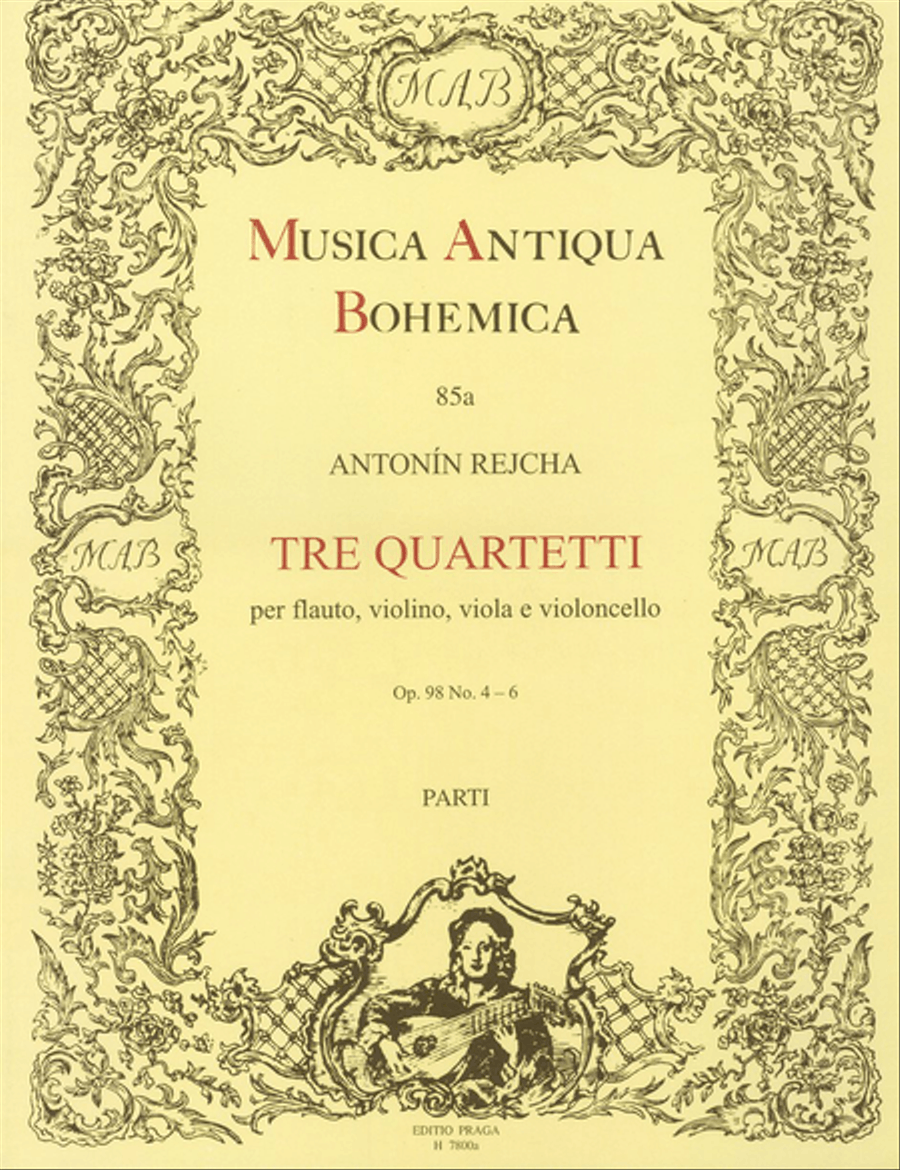 Tre quartetti no. 4-6 e-Moll, A-Dur, D-Dur, op. 98 Flute scores gallery preview page 1