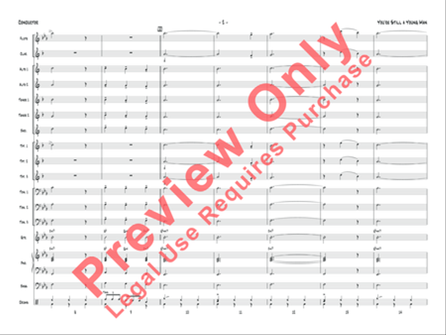 You're Still a Young Man Jazz Ensemble scores gallery preview page 3