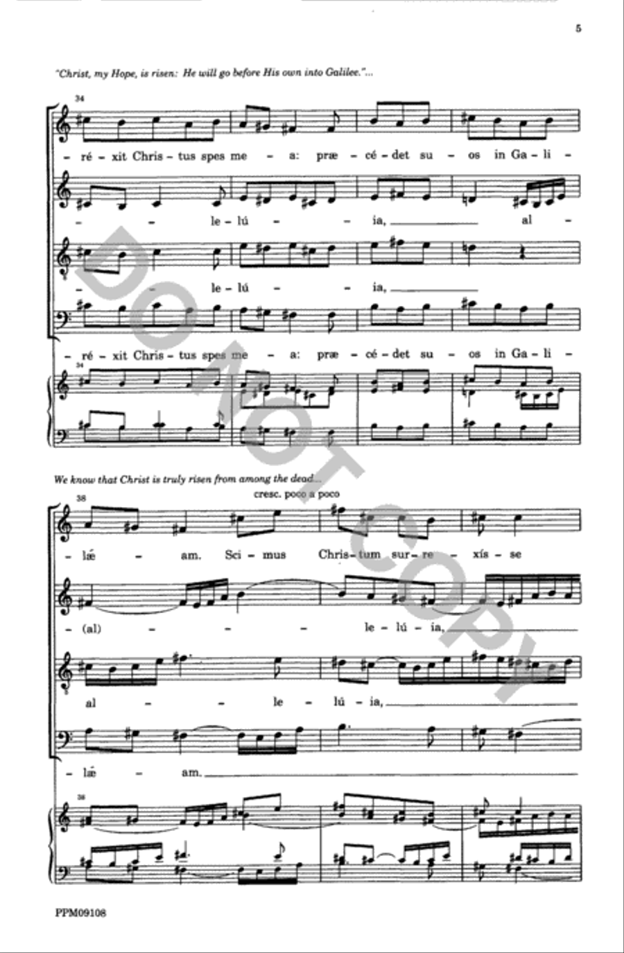 Four Motets from 'Resurrexi' 4-Part scores gallery preview page 6
