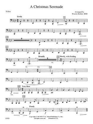 A Christmas Serenade (with optional chorus): Tuba