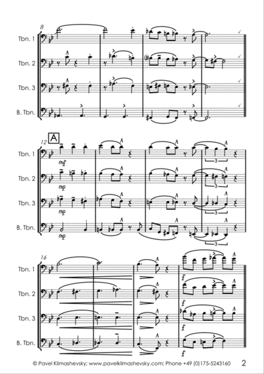 Bye Bye Blackbird Brass Ensemble scores gallery preview page 2