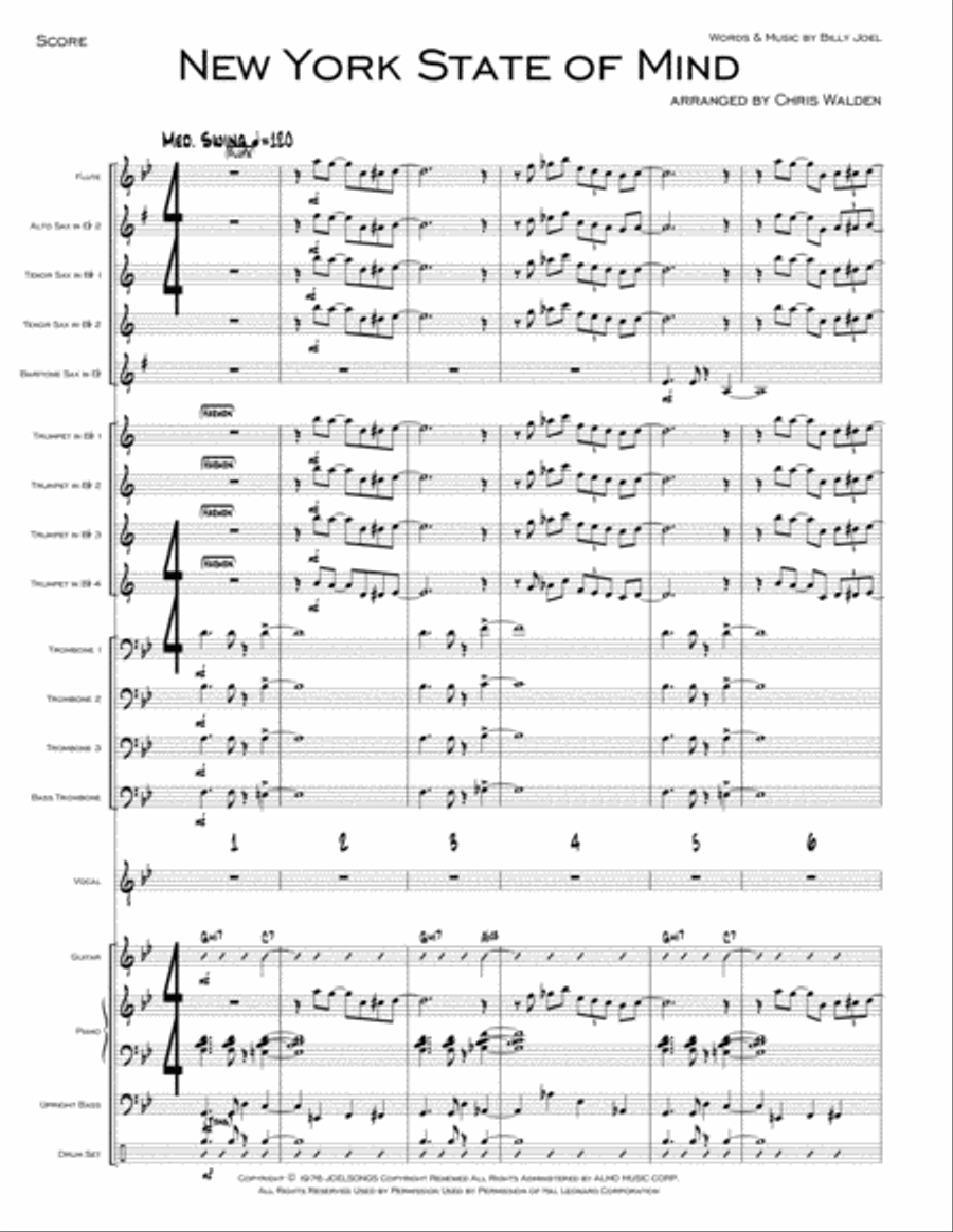 New York State Of Mind Jazz Ensemble scores gallery preview page 1