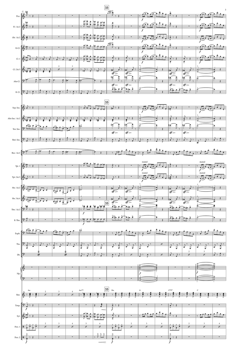 Medley: Movies Were Movies with Look What Happened To Mabel, I Won't Send Roses, Wherever He Ain'... Concert Band scores gallery preview page 3