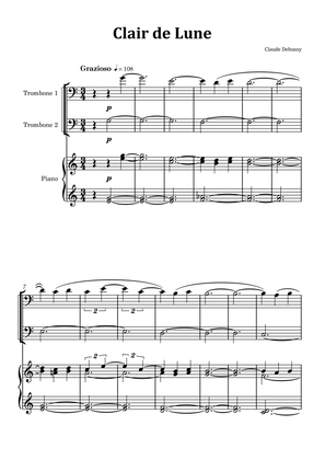 Clair de Lune by Debussy - Trombone Duet