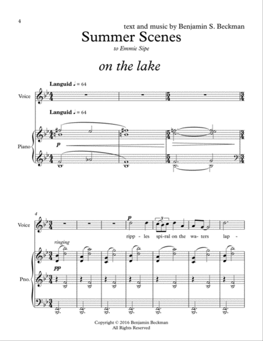 Summer Scenes Summer Scenes High Voice scores gallery preview page 4
