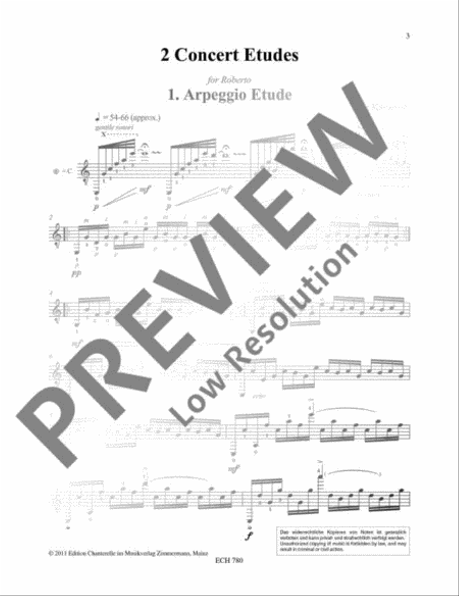 2 Concert Etudes Classical Guitar scores gallery preview page 4