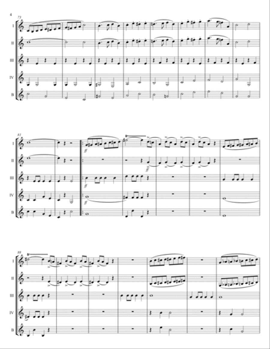 Bullets and Bayonets Clarinet Quintet scores gallery preview page 4