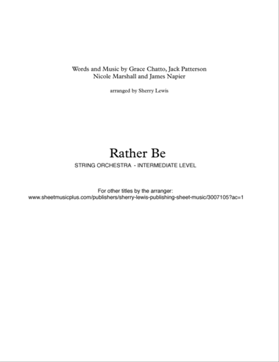 Rather Be Piano Quintet scores gallery preview page 2