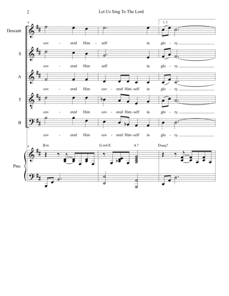 Let Us Sing To The Lord (SATB Divisi) image number null