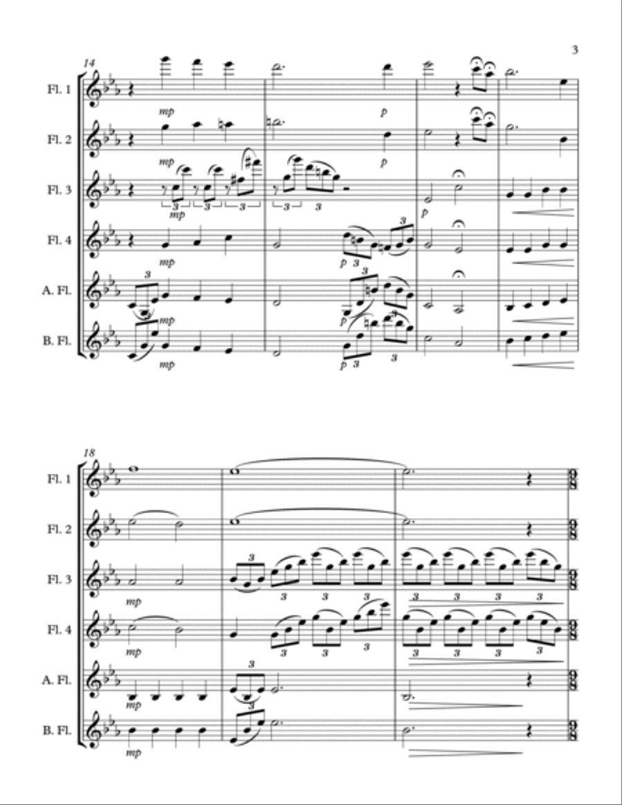The Lord's Prayer Woodwind Ensemble scores gallery preview page 4