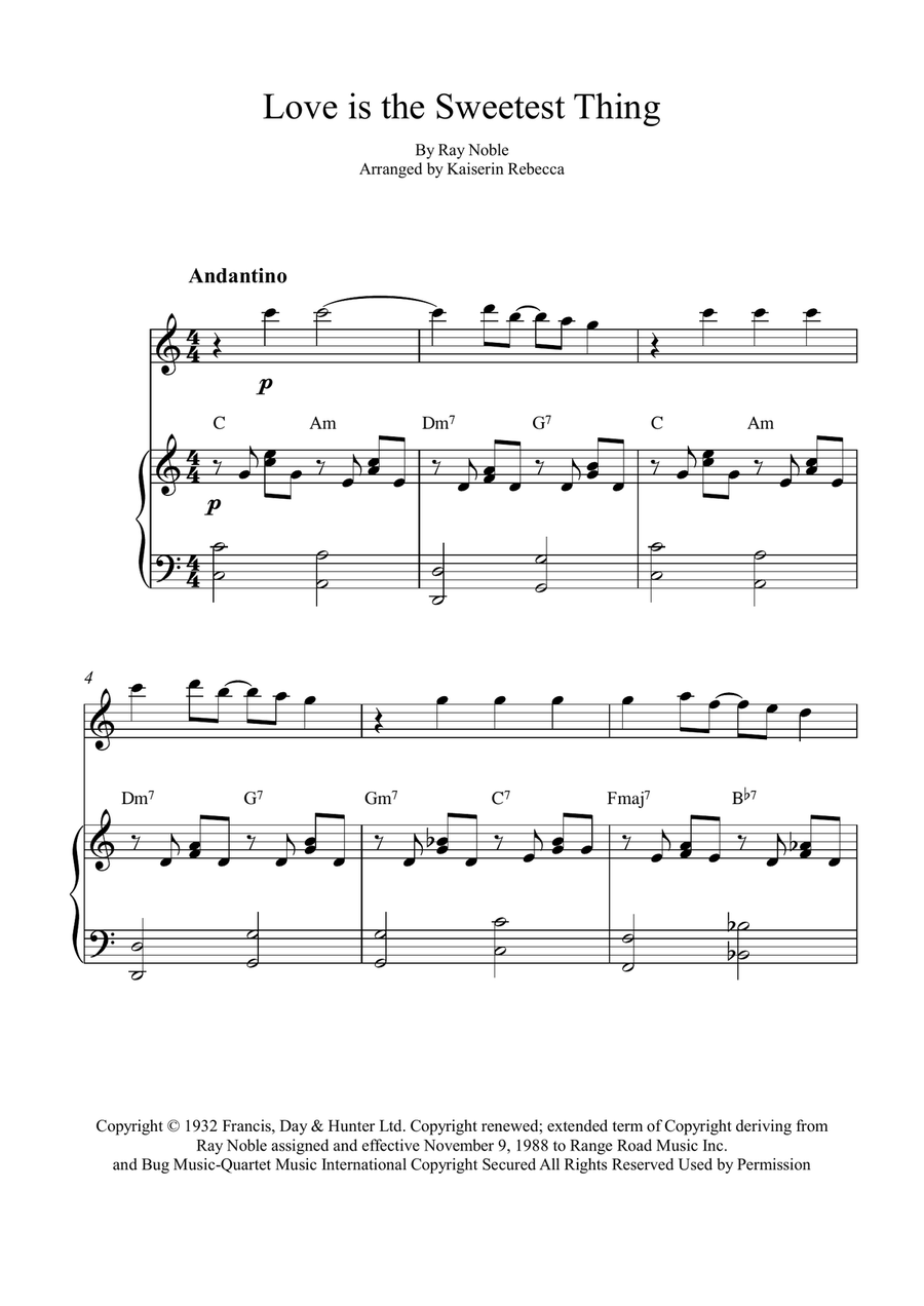 Love Is The Sweetest Thing Flute Solo scores gallery preview page 1