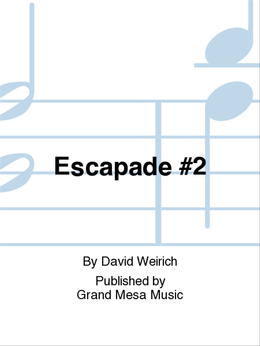 Escapade #2 Saxophone Quartet scores gallery preview page 1