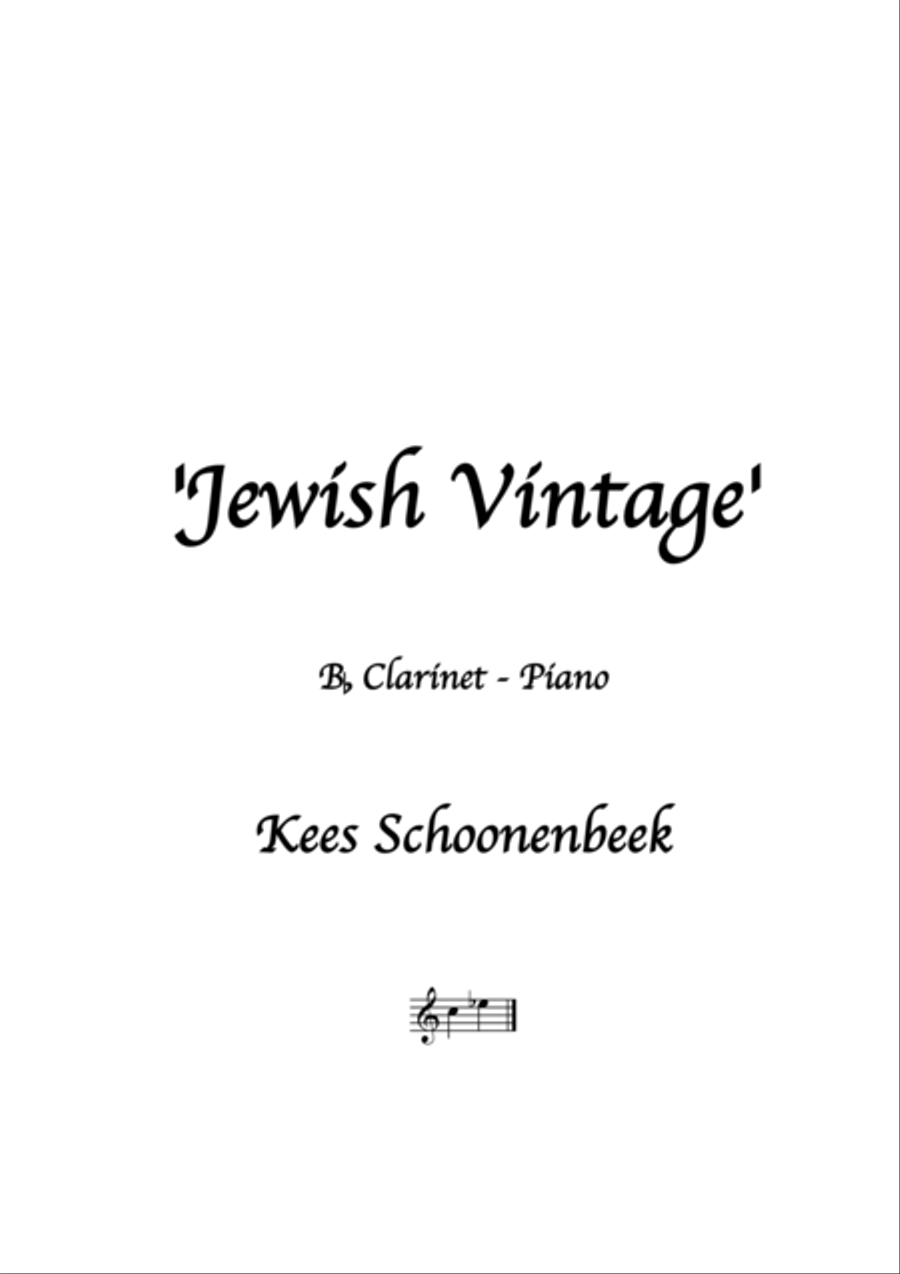 Jewish Vintage Clarinet Solo scores gallery preview page 1