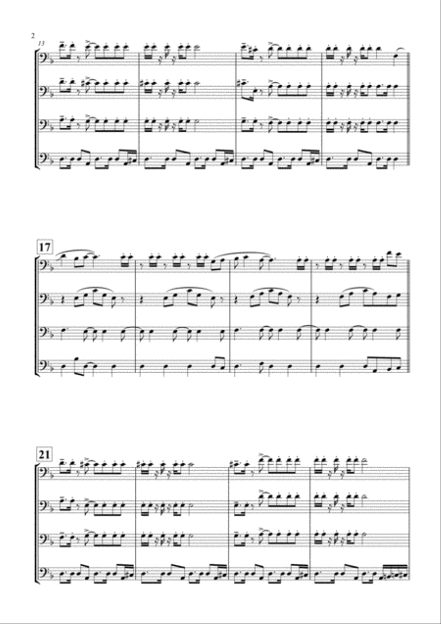 The Eve Of The War Brass Quartet scores gallery preview page 4