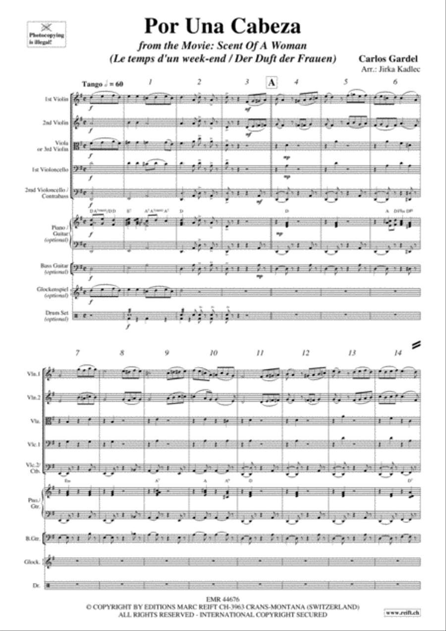 Por Una Cabeza Por Una Cabeza String Orchestra scores gallery preview page 3