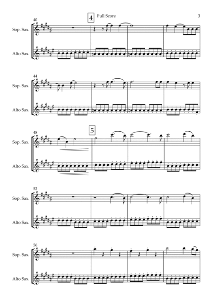 City Of Blinding Lights City Of Blinding Lights Woodwind Duet scores gallery preview page 3